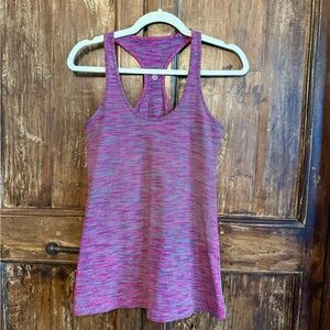 lululemon athletica Pink Heathered Racerback Tank Top
